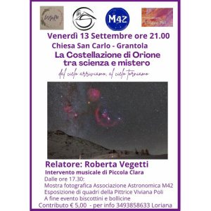 Scopri di più sull'articolo Conferenza sulla costellazione di Orione